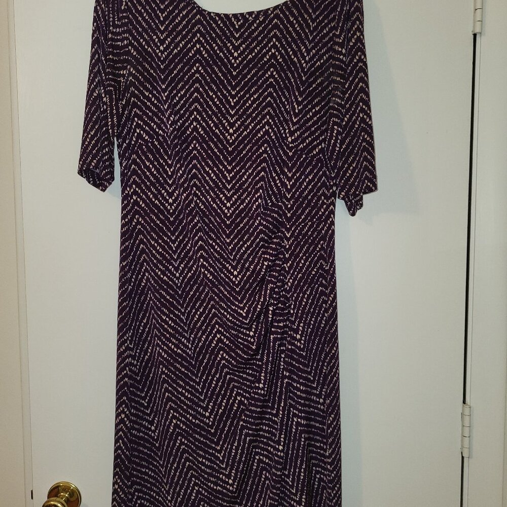 Ladies "Connected Apparel" Purple/Tan Dress (14)